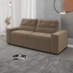 SOFÁ RETRÁTIL RECLINÁVEL C/ BAÚ 2 LUGARES 1.80 BAHAMAS VELUDO MARROM 1 SOFÁ RETRÁTIL RECLINÁVEL C/ BAÚ 2 LUGARES 1.80 BAHAMAS VELUDO MARROM 1