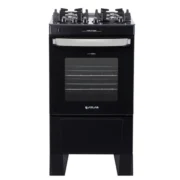 FOGAO AUTOMÁTICO 4B ATLAS AGILE UP GLASS PRETO