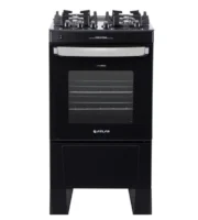 FOGAO AUTOMÁTICO 4B ATLAS AGILE UP GLASS PRETO