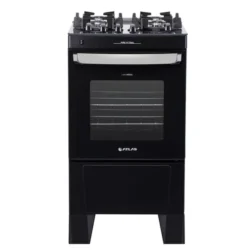 FOGAO AUTOMÁTICO 4B ATLAS AGILE UP GLASS PRETO
