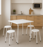 CJ MESA DOBRÁVEL NÁDIA C/ 4 BANQUETAS CJ MESA DOBRÁVEL NÁDIA C/ 4 BANQUETAS