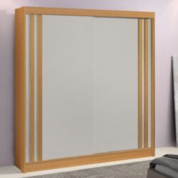 GUARDA-ROUPA RIPADO CASAL 2 PORTAS DE CORRER 4 GAVETAS 1.70CM