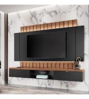 Painel para TV 55 Polegadas HB Móveis Illusion Preto/Nature
