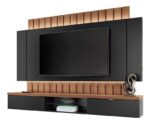 Painel para TV 55 Polegadas HB Móveis Illusion Preto/Nature