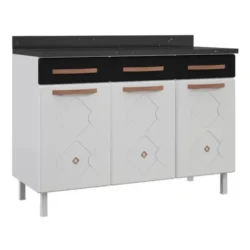 balcao-de-cozinha-para-pia-em-aco-mirage-new-3-portas-3-gavetas-branco-preto-telasul-330426-cape