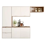 COZINHA NICIOLI COMPACTA IVETE CARVALHO RUSTICO / OFF WHITE CRISTAL