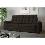 SOFÁ RETRÁTIL E RECLINÁVEL 3L COLUMBUS 221CM MARROM SOFÁ RETRÁTIL E RECLINÁVEL 3L COLUMBUS 221CM MARROM