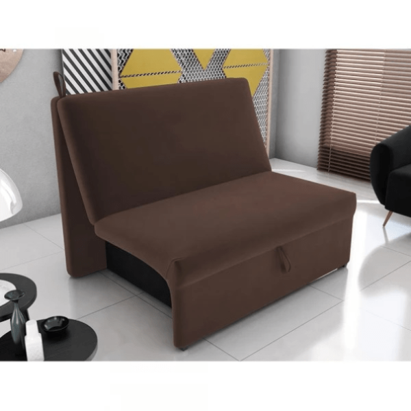 SOFÁ CAMA MATRIX 2 LUGARES MALU SUED PAIVA MARROM SOFÁ CAMA MATRIX 2 LUGARES MALU SUED PAIVA MARROM