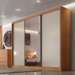 Guarda-Roupa Casal com Espelho 3 Portas 6 Gavetas, 100% MDF - Sollo Plus