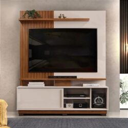 HOME ATENAS 1.5 DJ TV ATÉ 55" FREIJÓ / OFF WHITE