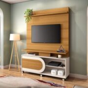 Estante Home TV 55 Polegadas HB Móveis Orbis Cinamomo/Off White