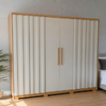 ROUPEIRO RIPADO 6 PORTAS 4 GAVETAS INTERNAS C PÉS - RP 5009