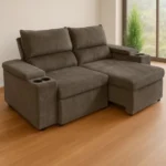 SOFÁ RETRÁTIL E RECLINÁVEL ALABAMA 2M MARROM - NORDESTE FLEX SOFÁ RETRÁTIL E RECLINÁVEL ALABAMA 2M MARROM - NORDESTE FLEX