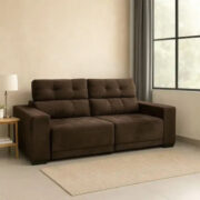 SOFÁ RETRATIL ATENAS 2.0M INCA MARROM