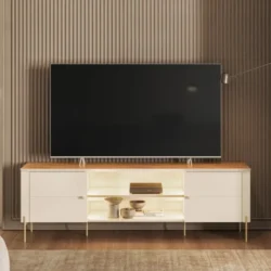 Rack para Tv até 75 Polegadas 2 Portas Brasília Off white