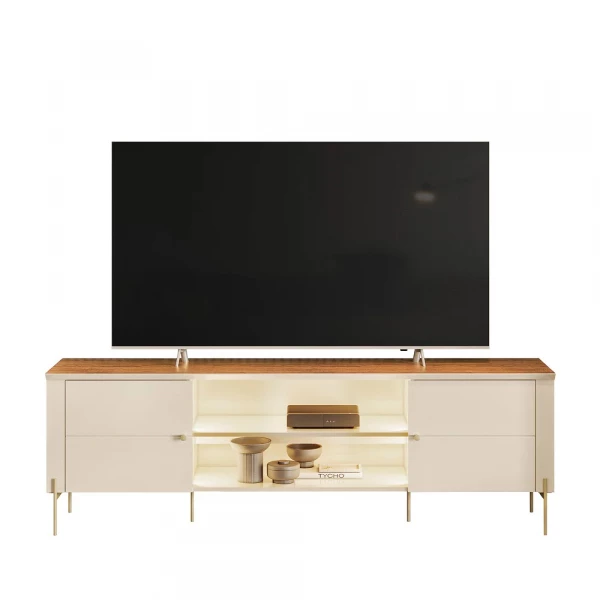 Rack para Tv até 75 Polegadas 2 Portas Brasília Off white1