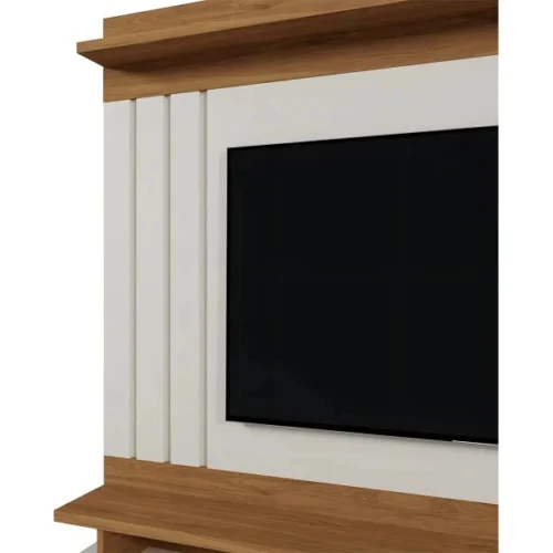 HOME P/ TV ATÉ 55" MOBLER GOIÁS OFF WHITE/CANELA