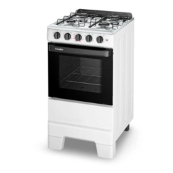 FOGAO 4 BOCAS ESMALTEC IDEAL POP BRANCO