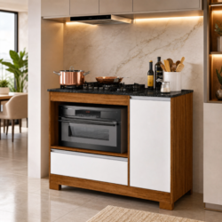 BALCAO COOKTOP C/ TAMPO NT FREIJÓ/BRANCO