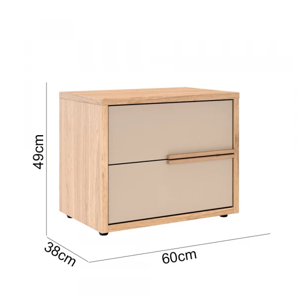 MESA DE CABECEIRA 2G ROBEL CONCEPT H/FENDI LISO