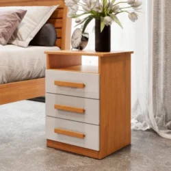 MESA DE CABECEIRA 3G BIANCHI MALIBU NATURE/OFF WHITE