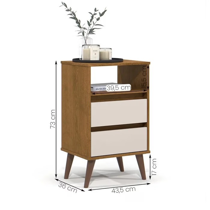 MESA DE CABECEIRA 2G EJ RETRO ROMA FREIJO/OFW